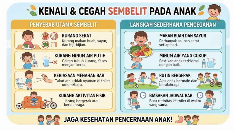Anak Susah BAB? Kenali Penyebab Sembelit dan Cara Mengatasinya dengan Tepat