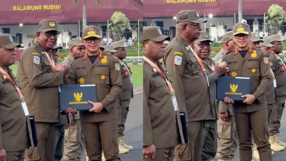 Bupati dan Wakil Bupati Mimika Terima Penghargaan Alumni Kehormatan IPDN di Retret Kepala Daerah