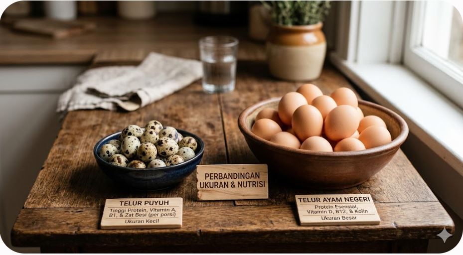 Perbandingan Telur Puyuh dan Telur Ayam: Kandungan Kolesterol, Protein, dan Manfaatnya