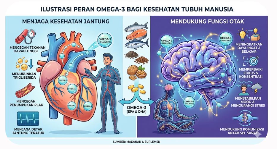 Mengenal Omega 3, Nutrisi Penting yang Dibutuhkan Tubuh Setiap Hari
