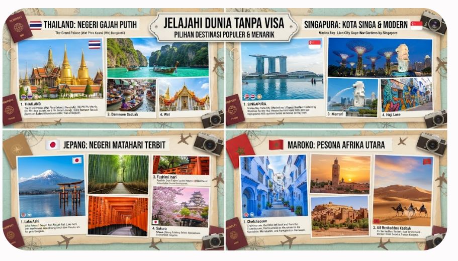 Daftar Negara Bebas Visa untuk WNI, Cocok Jadi Destinasi Liburan Impian