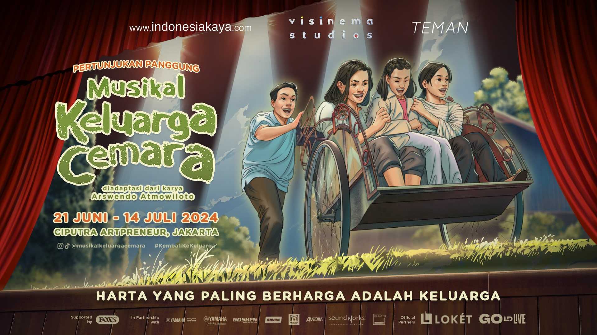 Musikal Keluarga Cemara 2025 Hadirkan Kisah Hangat Abah dan Emak di Ciputra Artpreneur