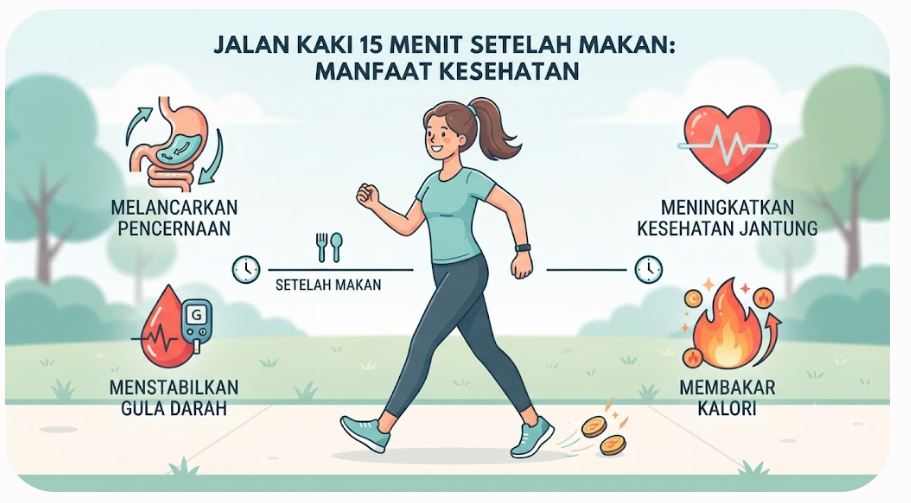 Jangan Langsung Duduk! Ini Manfaat Jalan Kaki Ringan Setelah Makan Menurut Ahli