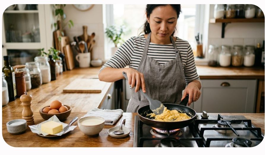 Scrambled Eggs Creamy Anti Gagal, Ikuti Trik Sederhana yang Dipakai Koki