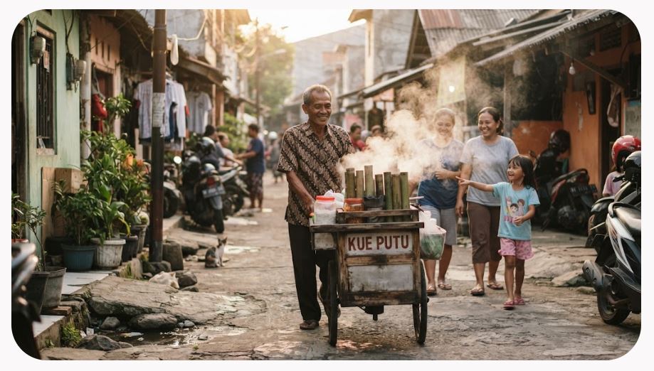 Masih Ingat Suara “Tuuut” dari Gerobak? Ini Kisah Kue Putu yang Mulai Langka
