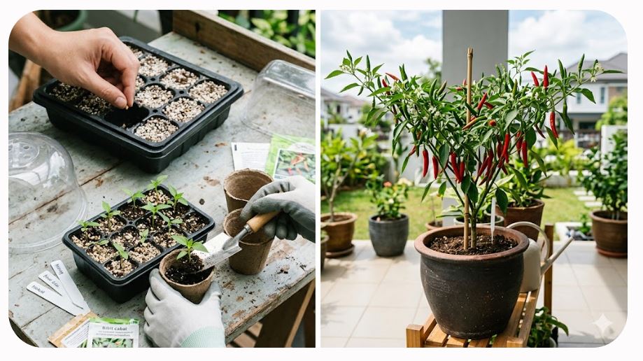 Cara Mudah Menanam Cabai di Pot, dari Bibit hingga Panen di Rumah