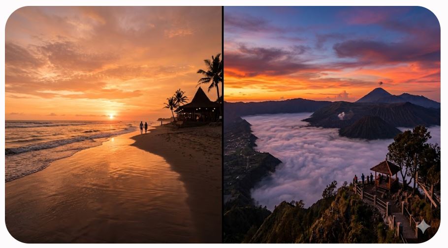 Keindahan Sunset di Pantai dan Pegunungan, Mana yang Lebih Memikat?