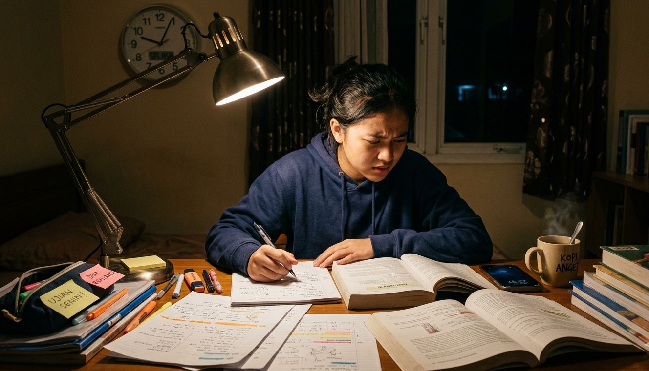 Belajar Semalam Sebelum Ujian? Ini Cara Efektif Agar Tetap Maksimal