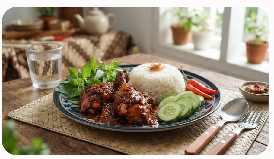 Menu Makan Siang Istimewa: Resep Ayam Bumbu Rujak dengan Kuah Bumbu yang Kaya Rasa