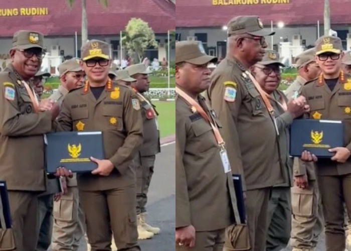 Bupati dan Wakil Bupati Mimika Terima Penghargaan Alumni Kehormatan IPDN di Retret Kepala Daerah