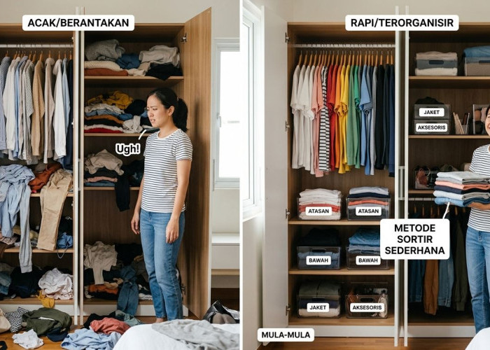 Trik Kilat Beresin Lemari dalam 15 Menit, Hasilnya Langsung Rapi