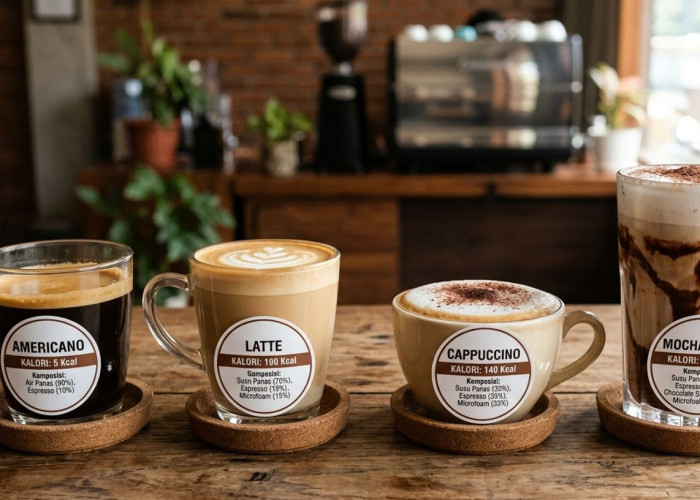 Jangan Salah Pilih! Ini Perbedaan Kandungan Americano, Latte, Cappuccino, dan Mochaccino