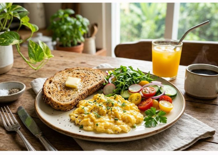 Resep Telur Orak-Arik dengan Roti Gandum, Sarapan Sehat yang Praktis dan Mengenyangkan