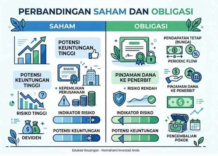 Bingung Pilih Saham atau Obligasi? Simak Perbedaan, Risiko, dan Keuntungannya