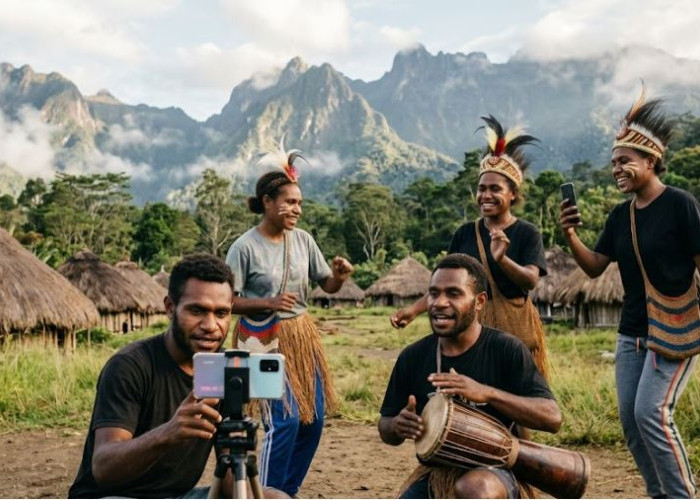 Kreatif dan Inspiratif, Generasi Muda Papua Tengah Kenalkan Budaya Desa ke Dunia Digital