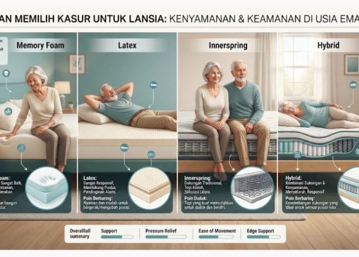 Jangan Asal Empuk, Ini Tips Memilih Kasur yang Tepat untuk Lansia