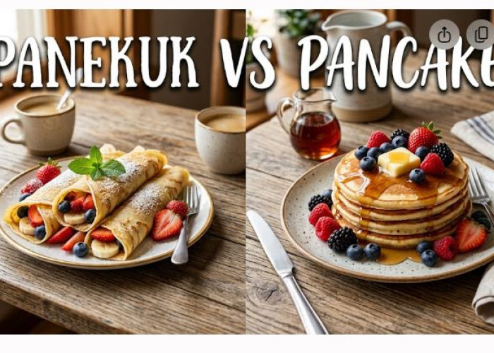 Panekuk vs Pancake, Kenali Perbedaan, Sejarah, dan Cara Penyajiannya
