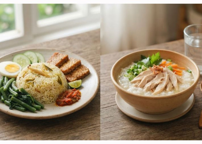 Tak Perlu Khawatir Sarapan Berat, Ini Cara Membuat Nasi Uduk dan Bubur Ayam Lebih Sehat