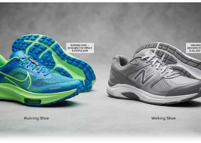 Running Shoes vs Walking Shoes, Kenali Perbedaannya Sebelum Membeli